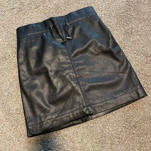 H&M pleather ruched top skirt
